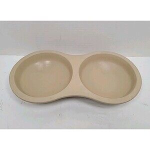 The Pampered Chef Microwave Double Egg Cooker 5133 Stoneware Made in USA
